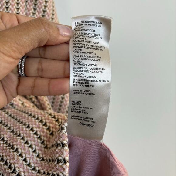Anthropologie Maeve Jacquard Mini Dress size Small Fit and Flare Pastel Spring - Picture 9 of 16